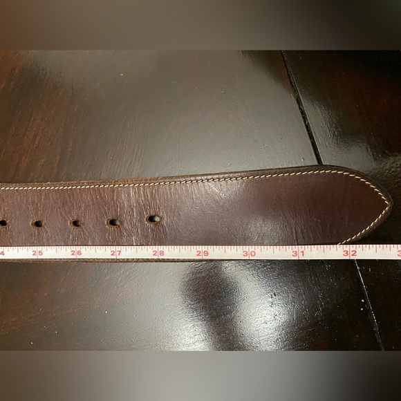 DKNY Brown Leather Belt with Gold Buckle - Picture 10 of 13